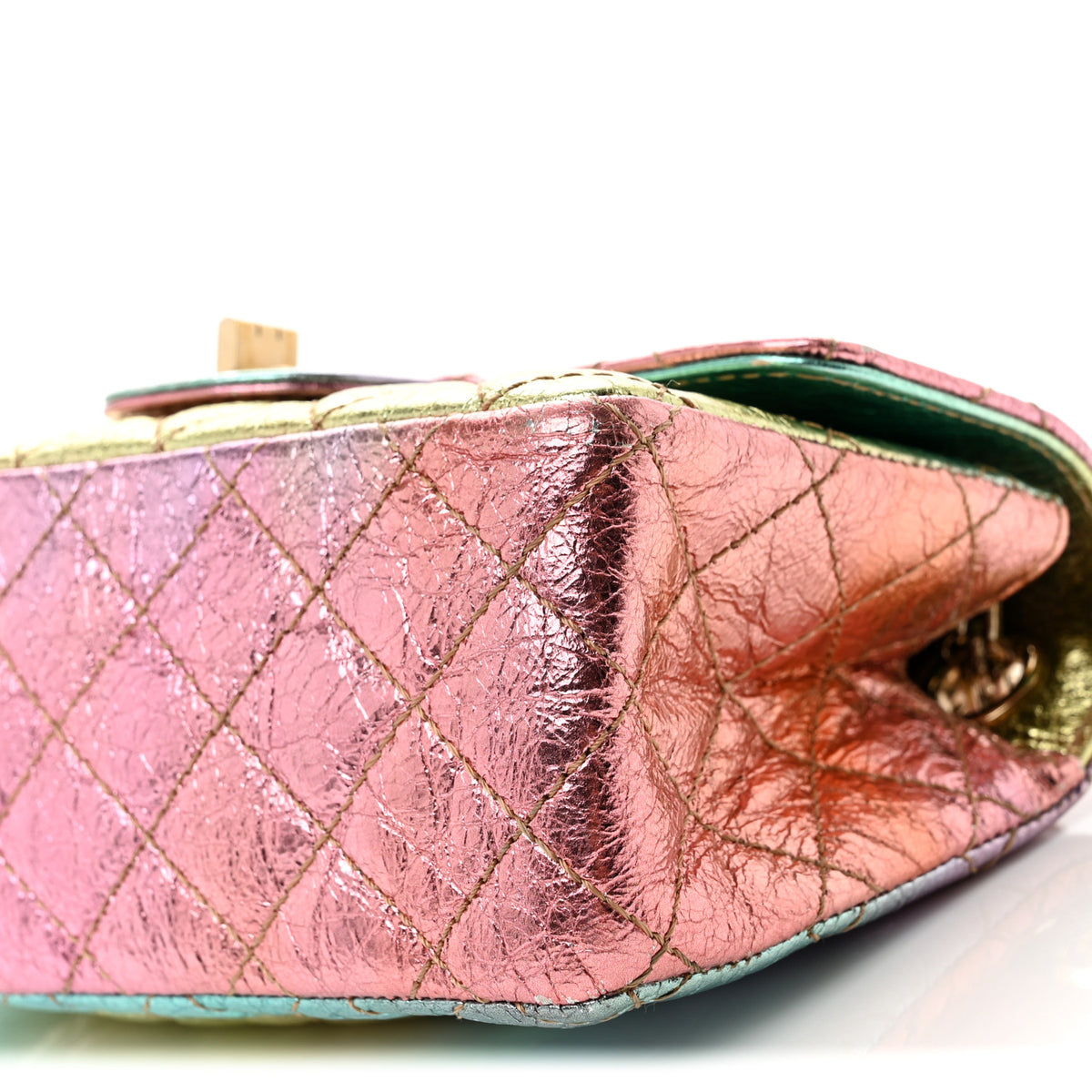 Chanel Metallic Goatskin Quilted Mini 2.55 Reissue Flap Multicolor 10 of 10