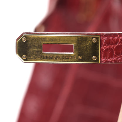 Hermes Shiny Alligator Birkin 35 Rouge Vif 26 of 38