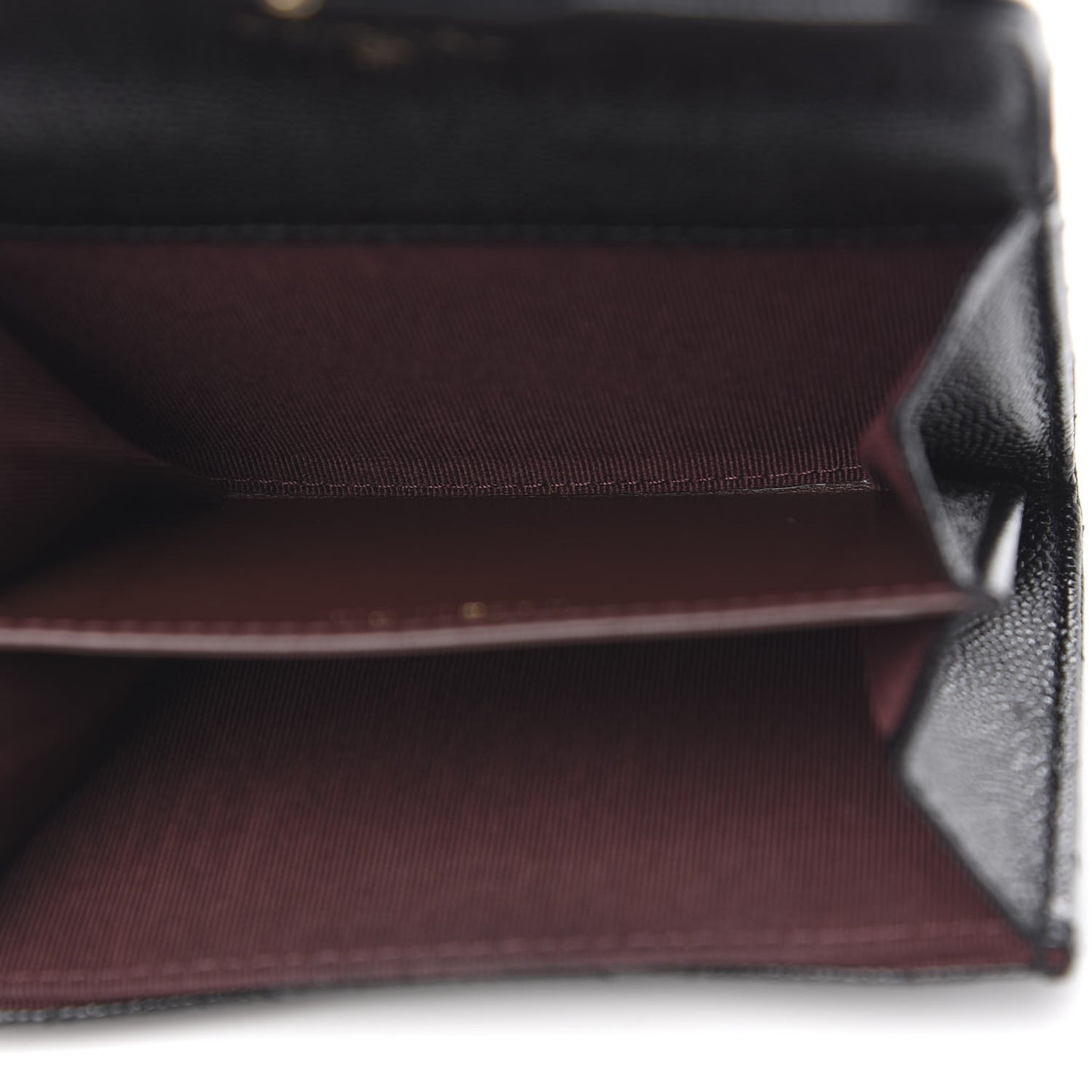 Caviar Quilted Flap Card Holder Black