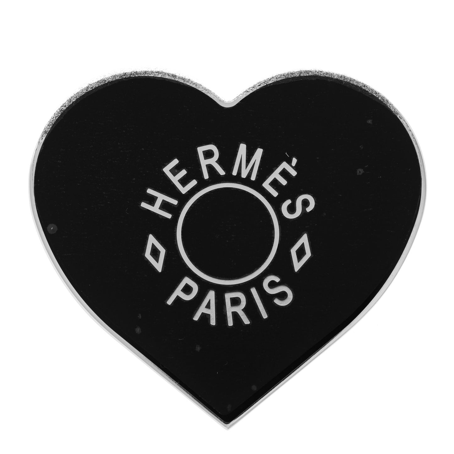 Palladium Coeur Scarf Ring Black