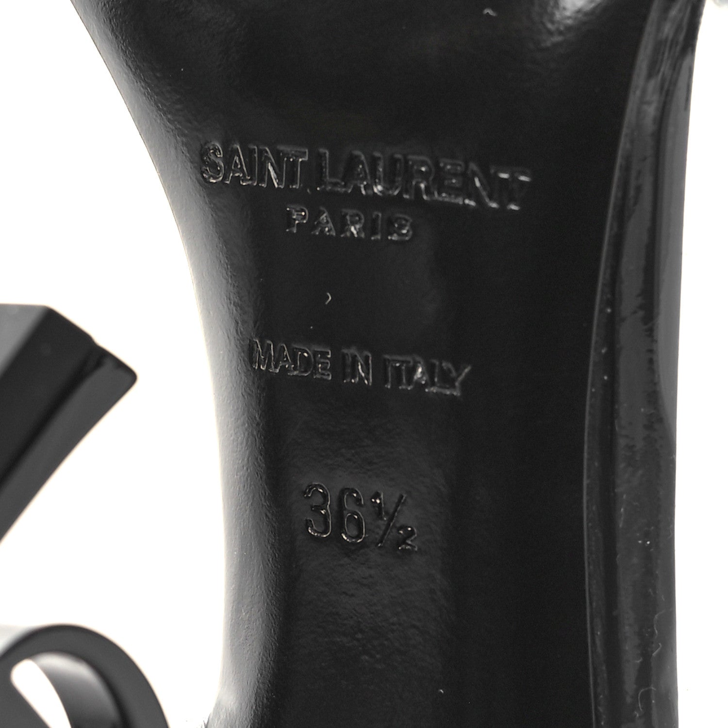 Saint Laurent Patent Calfskin PVC Opyum 36.5 Black 6 of 7