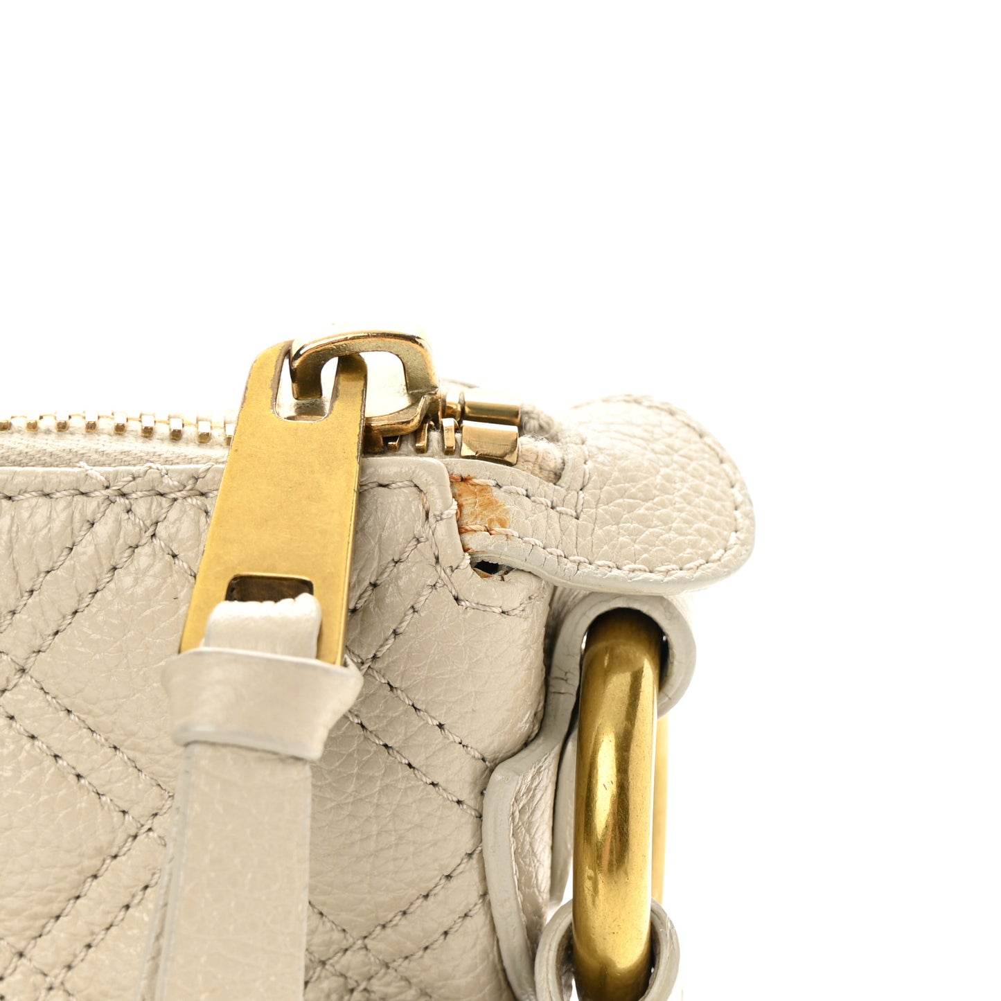 Calfskin Quilted Multipocket Hobo Milk