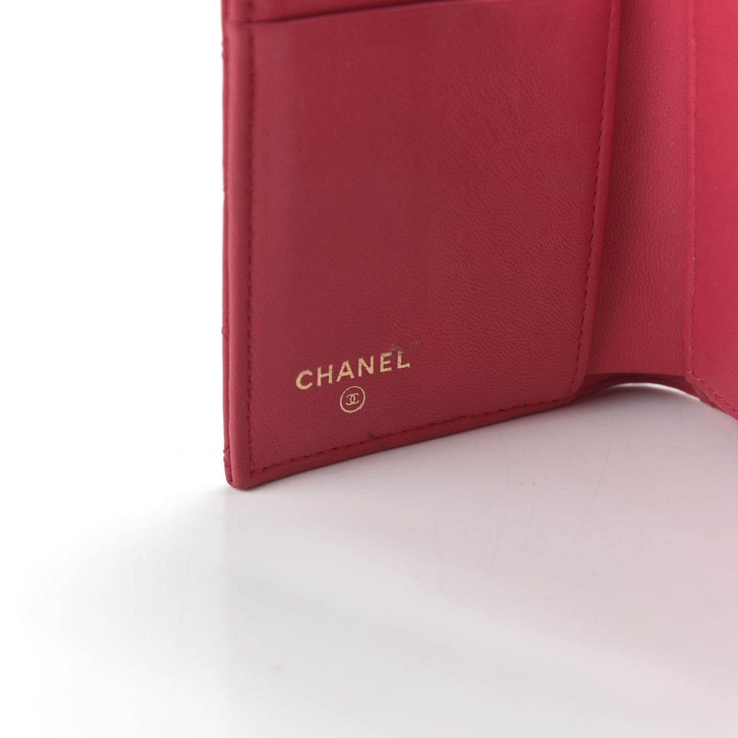 Lambskin Quilted Compact Boy Wallet Fuchsia
