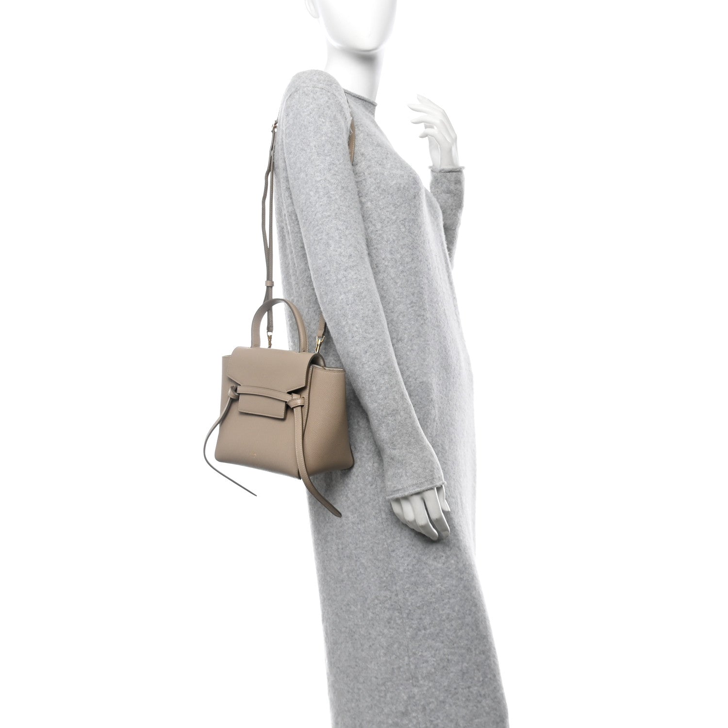 Celine Grained Calfskin Nano Belt Bag Light Taupe 2 of 10