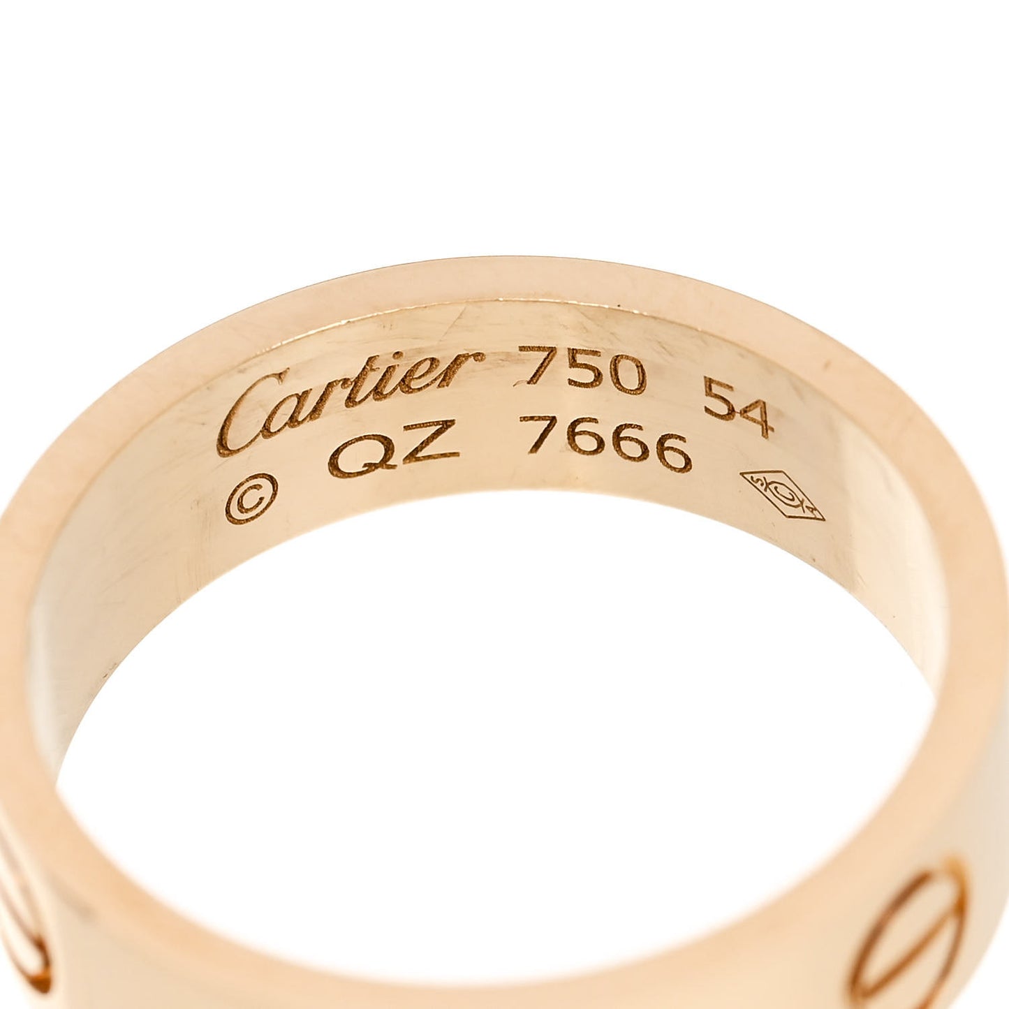 18K Yellow Gold 5.5mm LOVE Ring 54 6.75