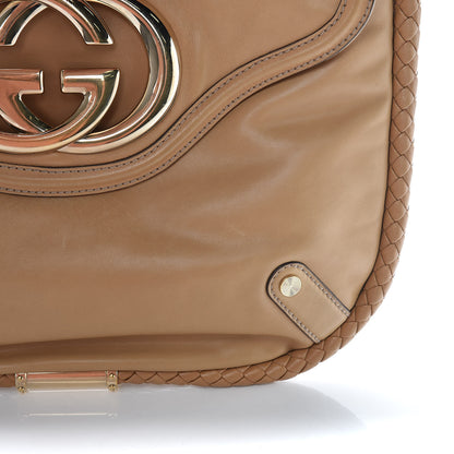 Gucci Calfskin Medium Britt Tassel Shoulder Bag Beige 11 of 13