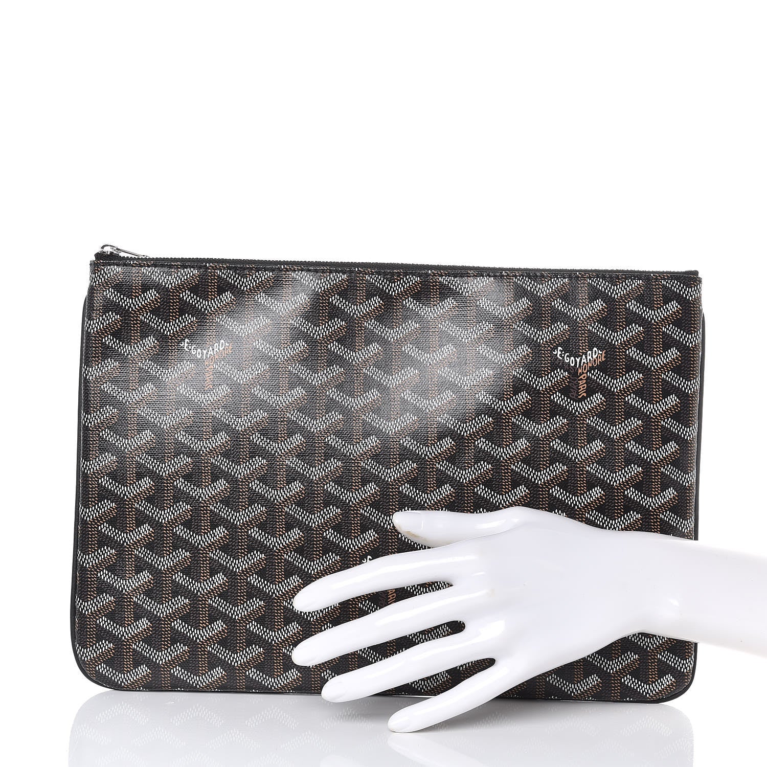 Goyard Goyardine Senat Pochette MM Black 2 of 8