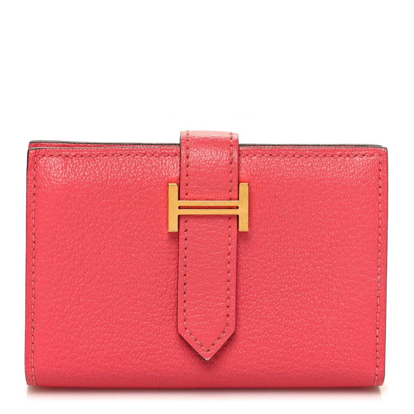 Chevre Mysore Mini Bearn Wallet Rose Lipstick