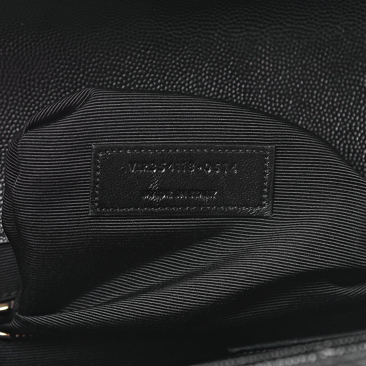 Grain De Poudre Matelasse Chevron Large Monogram Satchel Black