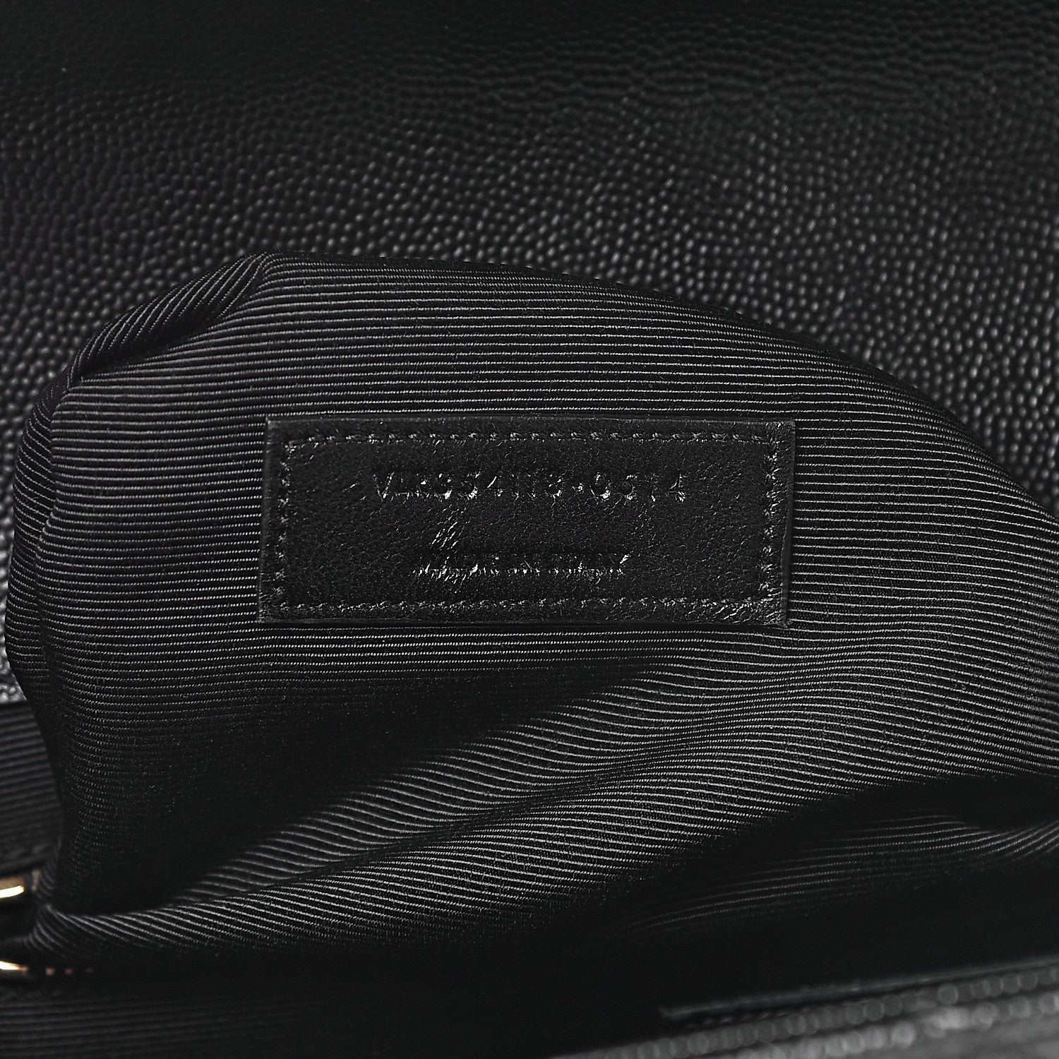 Saint Laurent Grain De Poudre Matelasse Chevron Large Monogram Satchel Black 8 of 20