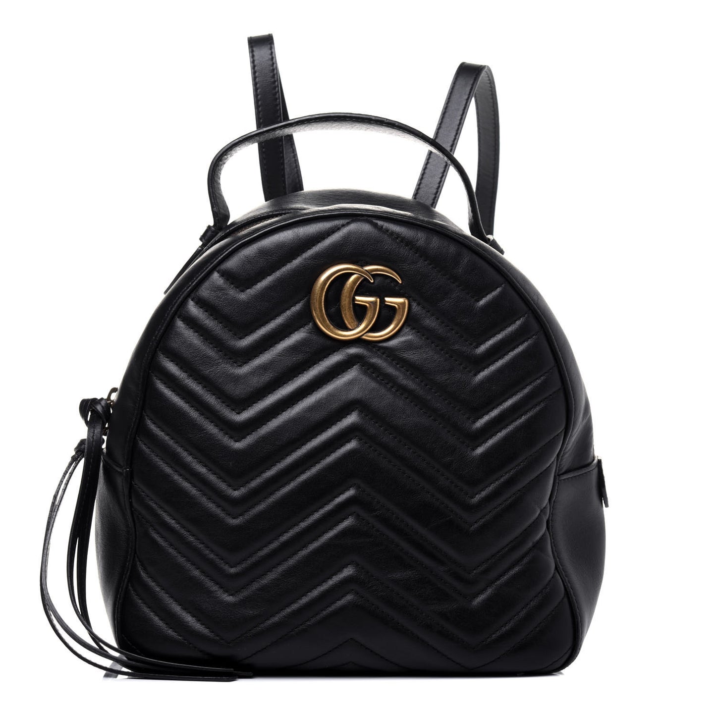 Calfskin Matelasse GG Marmont Backpack Black