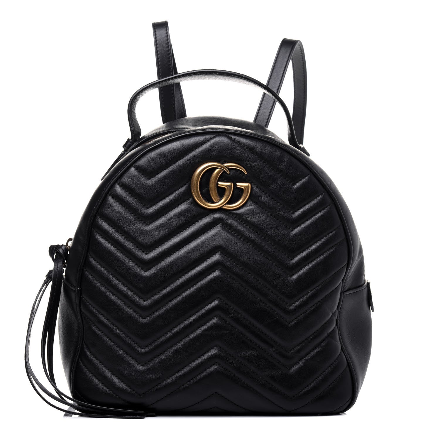 Gucci Calfskin Matelasse GG Marmont Backpack Black 1 of 21