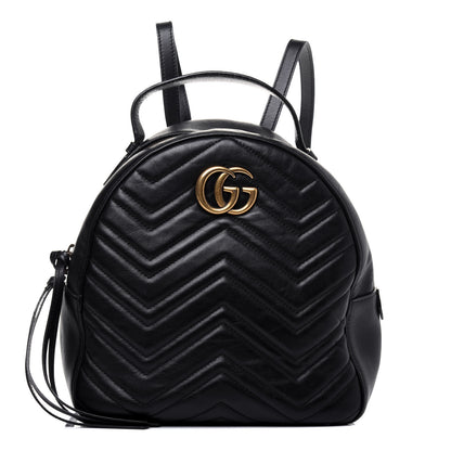 Gucci Calfskin Matelasse GG Marmont Backpack Black 1 of 21