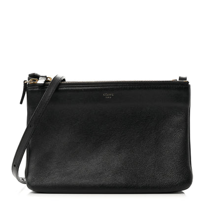 Celine Lambskin Small Trio Crossbody Bag Black 1 of 16