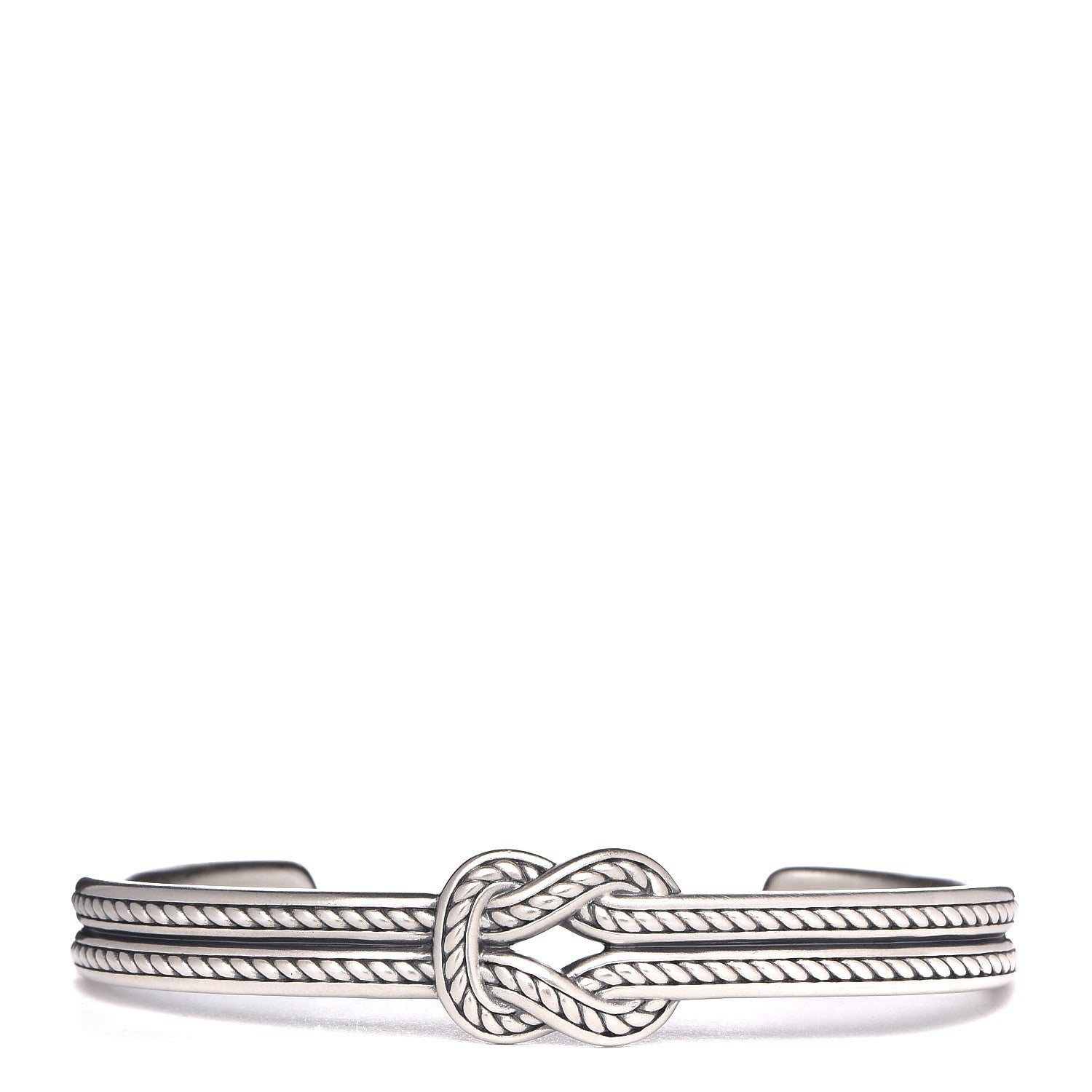 David Yurman Sterling Silver Reef Knot Cuff Bracelet 1 of 4