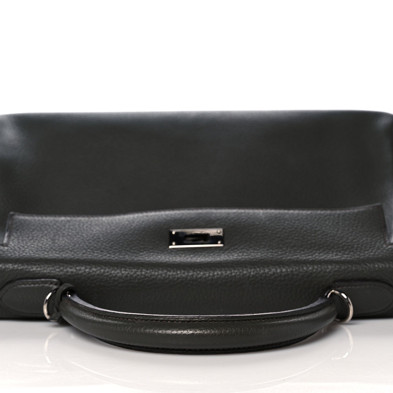 Hermes Taurillon Clemence Kelly Retourne 32 Vert De Gris 13 of 41