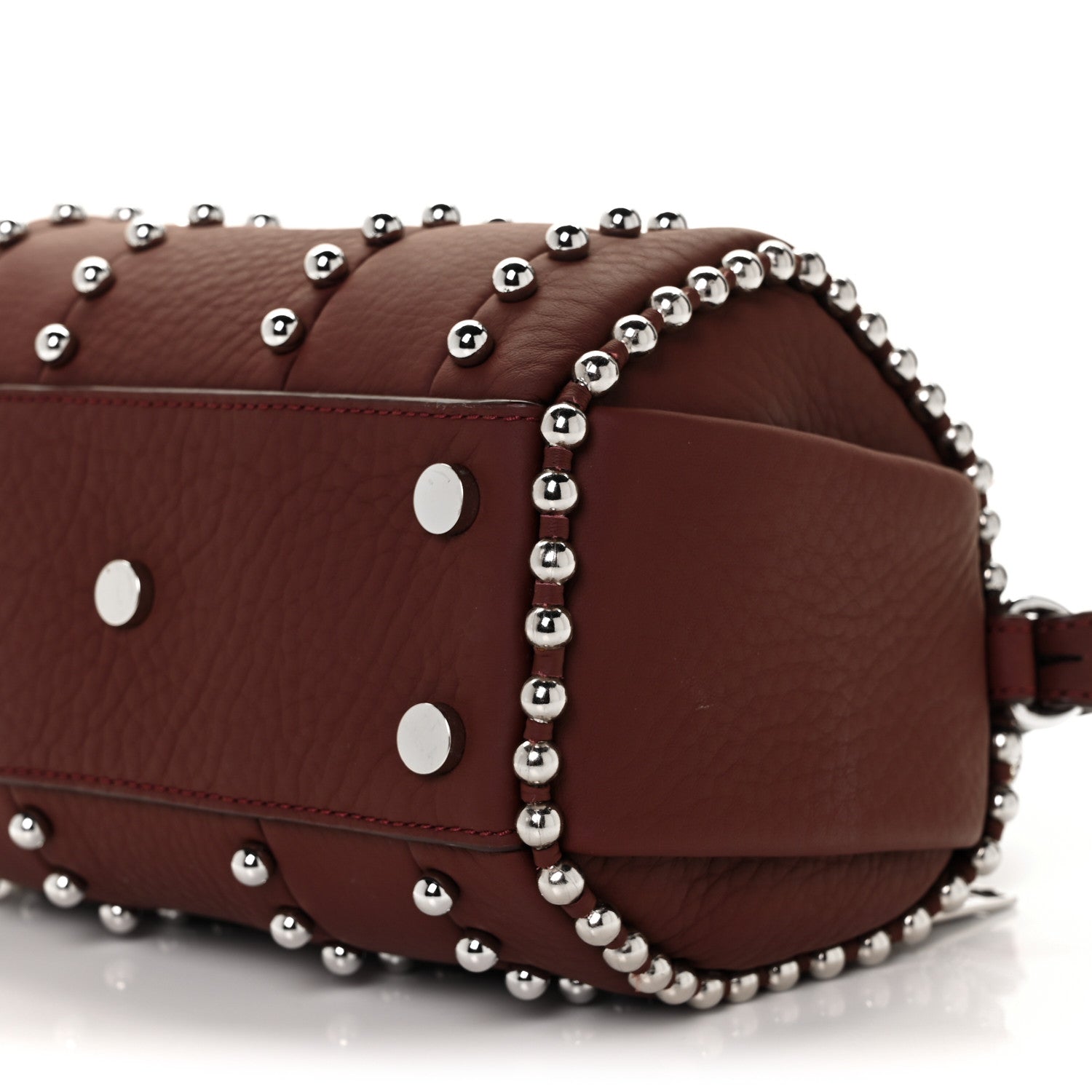 Alexander Wang Calfskin Studded Mini Rockie Matte Beet Rodium Hardware 7 of 7