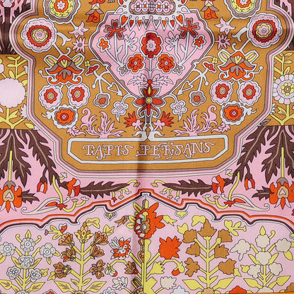 Hermes Twill Tapis Persans Scarf 140 Rose Soleil Beige 3 of 8