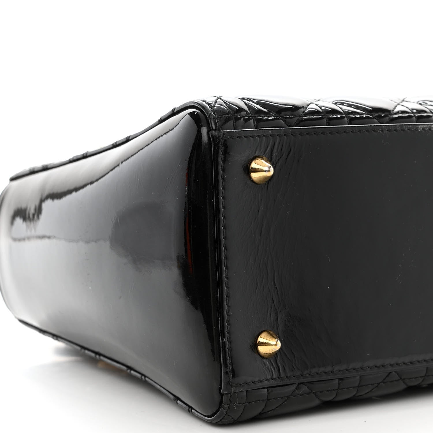 Christian Dior Patent Cannage Medium Lady Dior Black 9 of 11