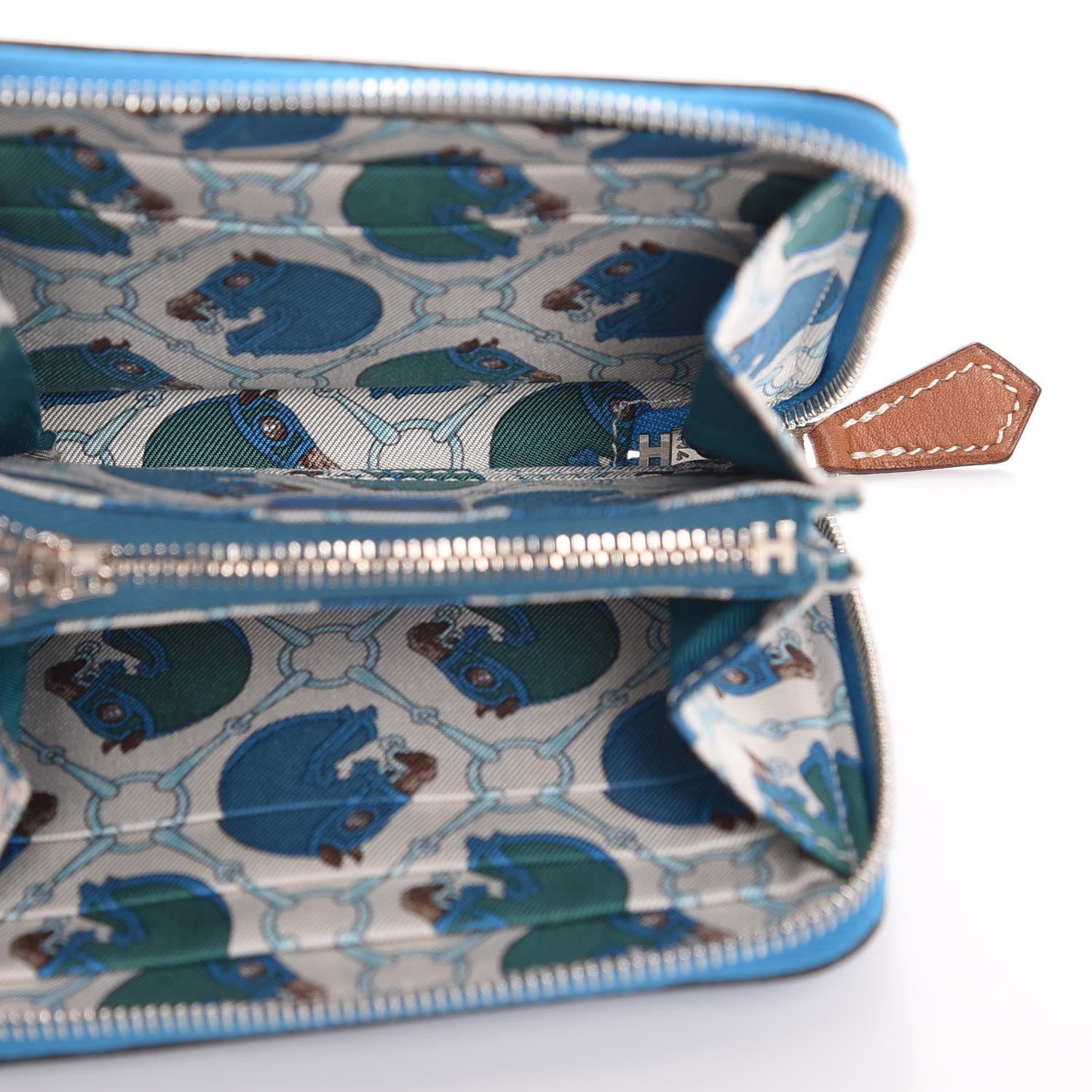 Hermes Epsom Silk'In Compact Wallet Bleu Zanzibar 5 of 8