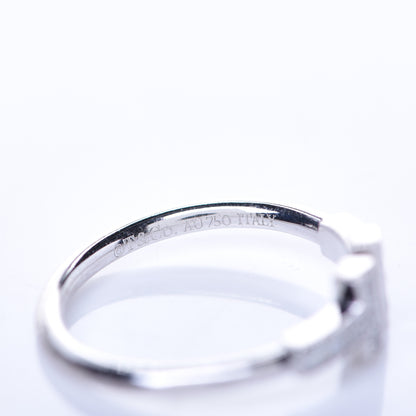 Tiffany 18K White Gold Diamond T Wire Ring 50 5.5 4 of 5