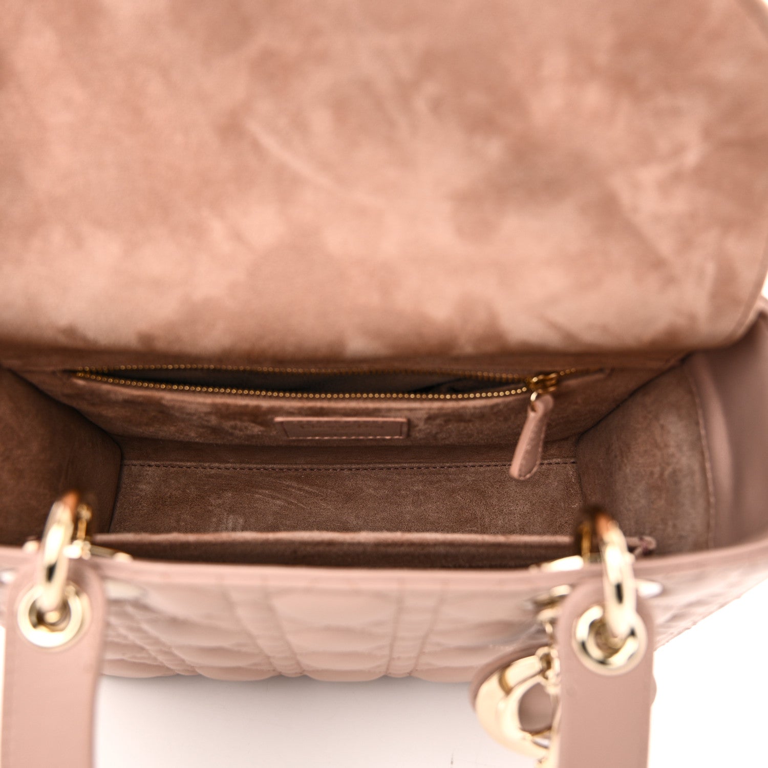 Christian Dior Lambskin Cannage Medium Lady Dior Fard 5 of 9