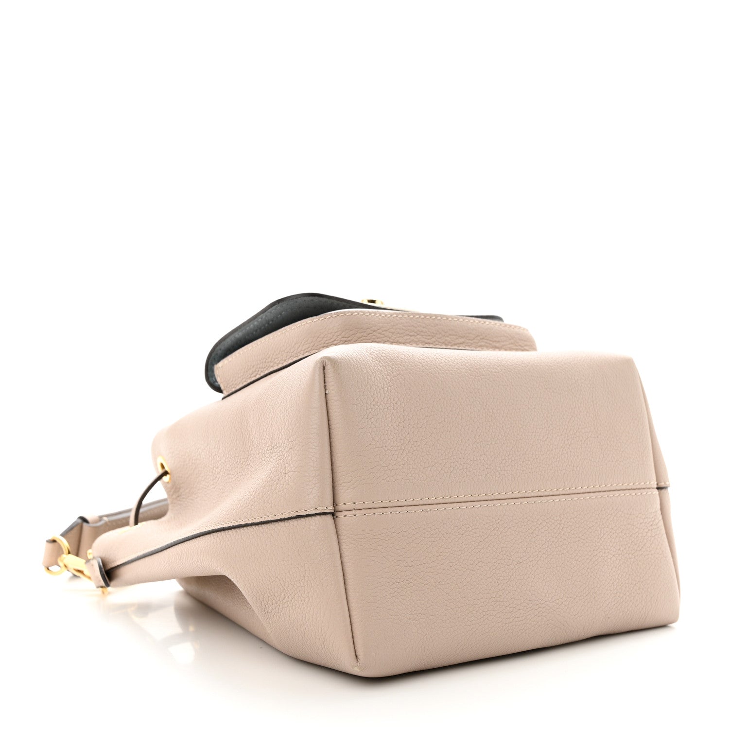 Louis Vuitton Calfskin Lockme Bucket MM Greige 4 of 10
