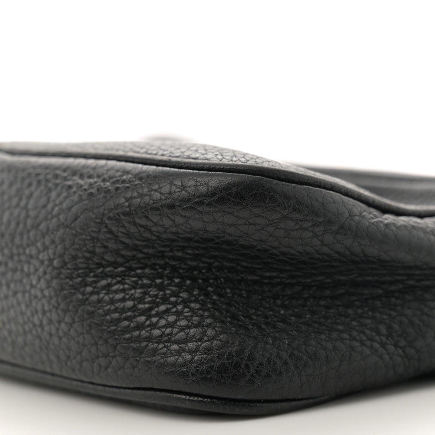 Pebbled Calfskin Mini Soho Disco Bag Black