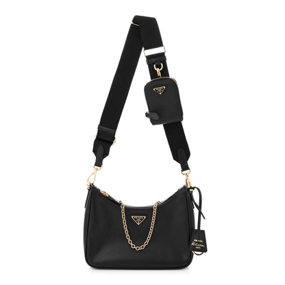 Prada Saffiano Lux Re-Edition 2005 Shoulder Bag Black 1 of 12