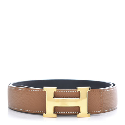 Hermes Swift Epsom 32mm H Belt 100 Black Gold 1 of 6