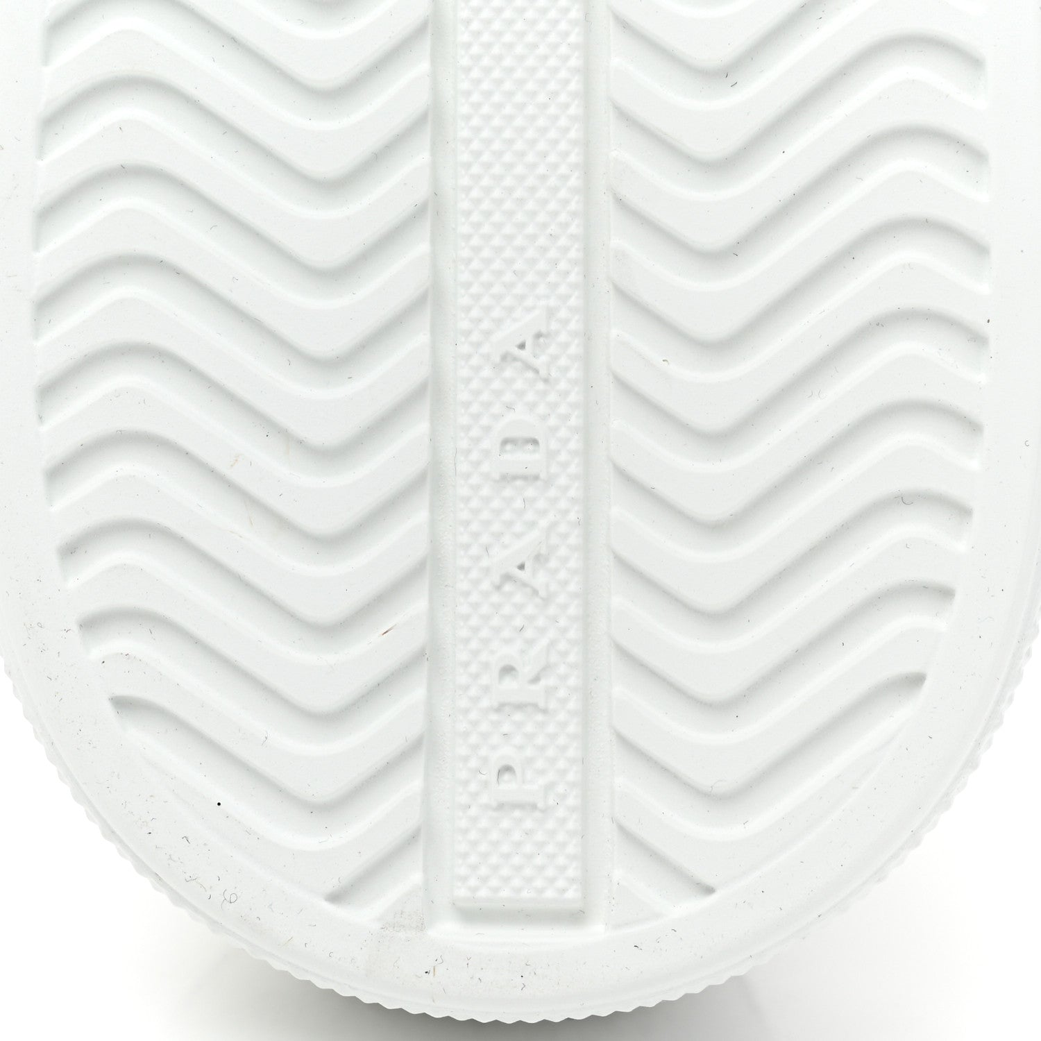 Prada Vitello Soft Rubber Triangle Logo Womens Low Top 40mm Sneakers 38.5 White 7 of 11