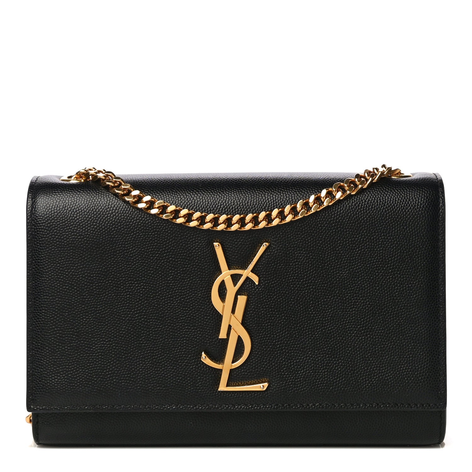 Saint Laurent Grain De Poudre Small Monogram Kate Satchel Black 2 of 10