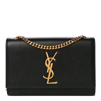 Saint Laurent Grain De Poudre Small Monogram Kate Satchel Black 2 of 10