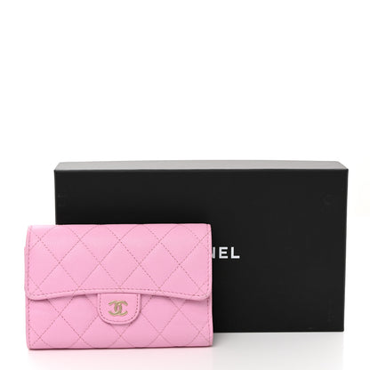 Chanel Caviar Quilted Medium Flap Wallet Pink 9 of 9