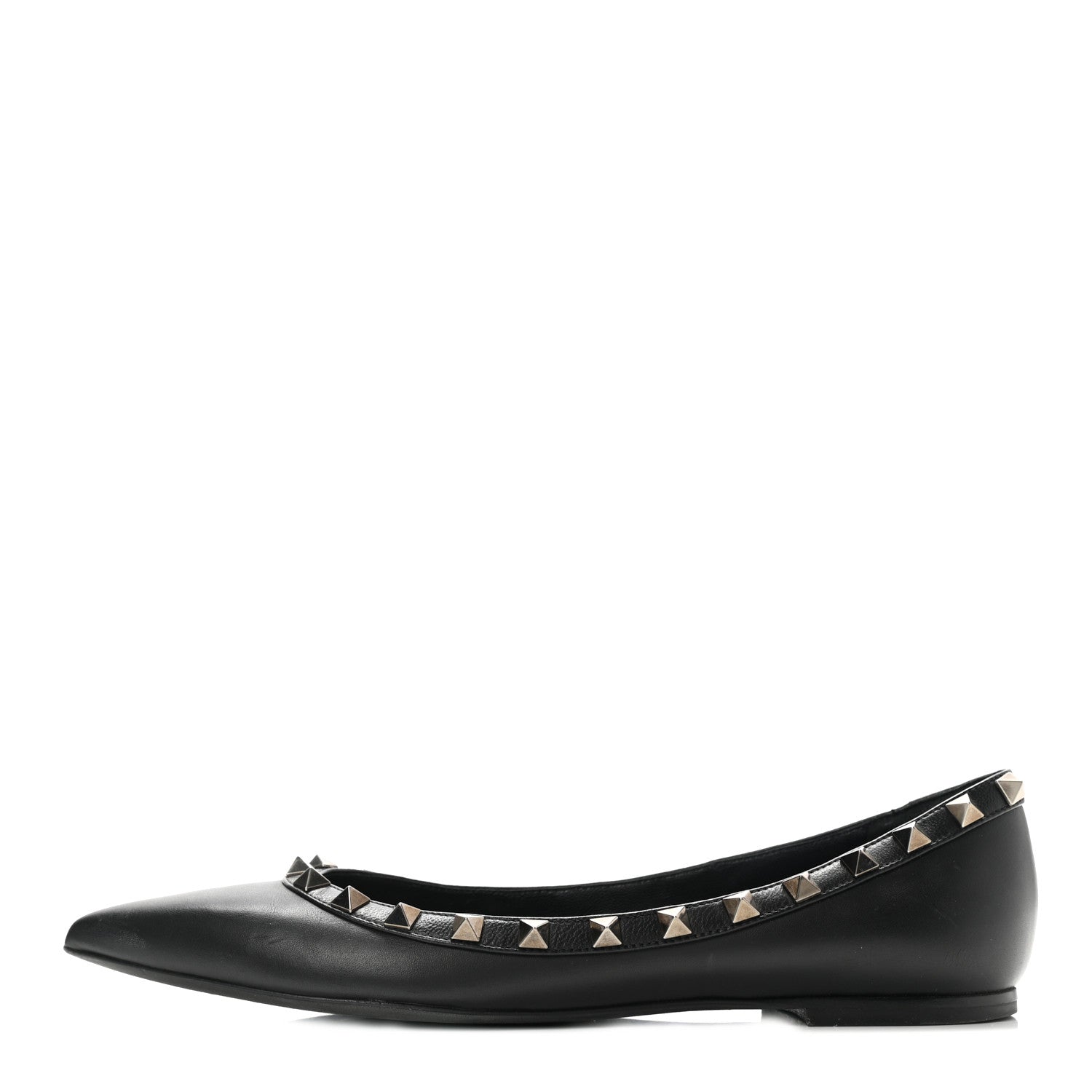 Valentino Garavani Nappa Rockstud Ballerina Flats 37 Black 1 of 9
