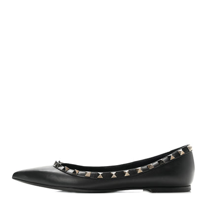 Valentino Garavani Nappa Rockstud Ballerina Flats 37 Black 1 of 9