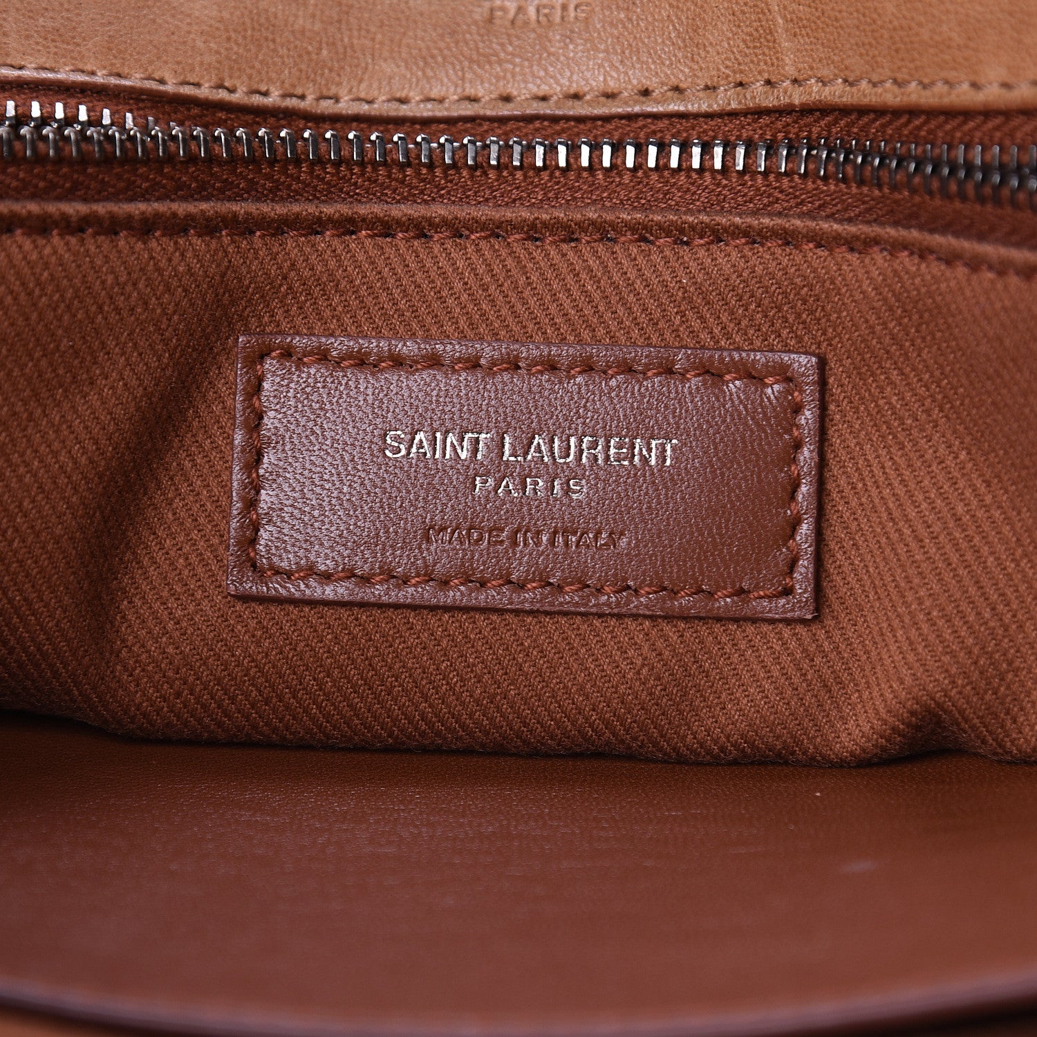 Saint Laurent Calfskin Star Studded Monogram Medium Niki Chain Satchel Brown 7 of 11