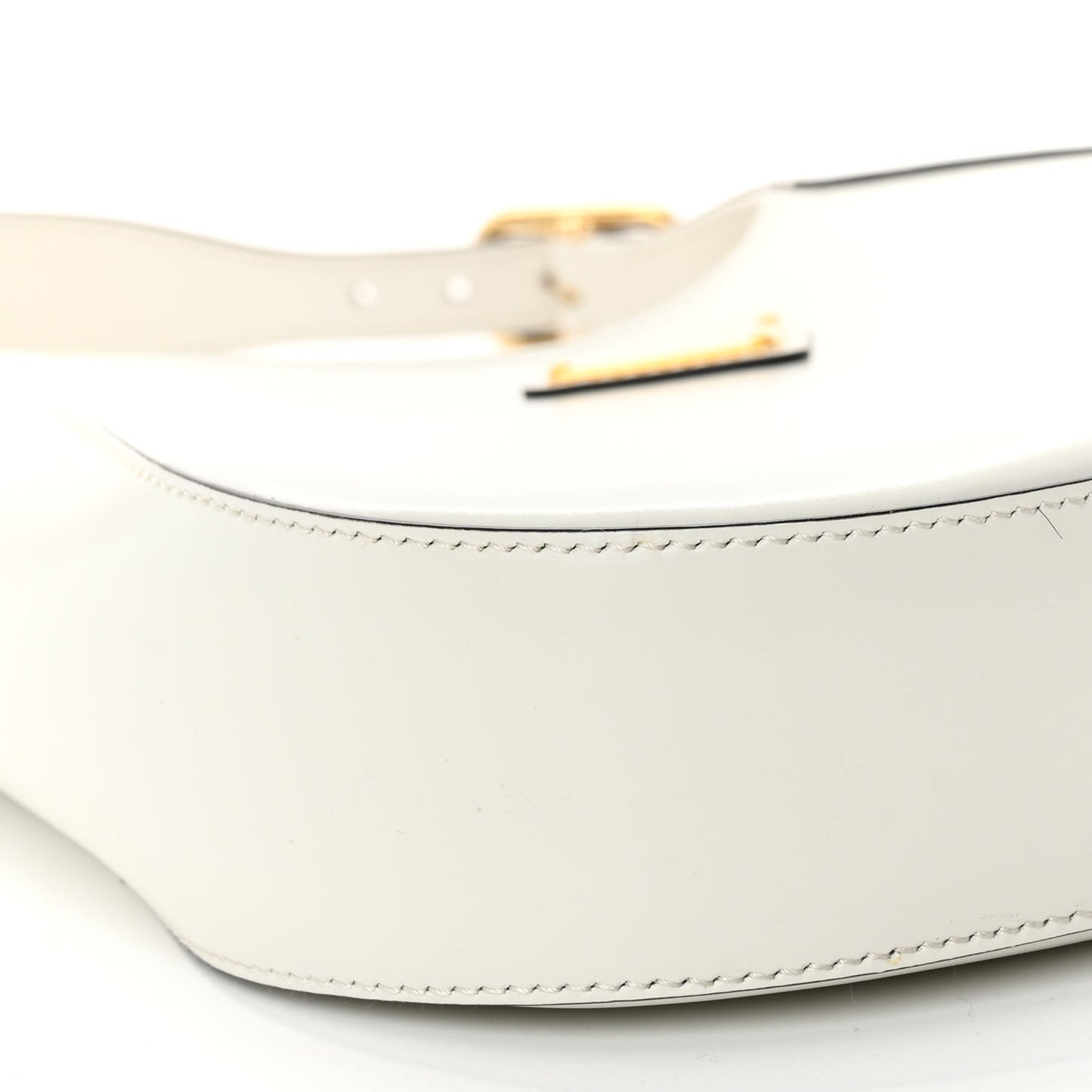 Box Calfskin Shoulder Bag White Black