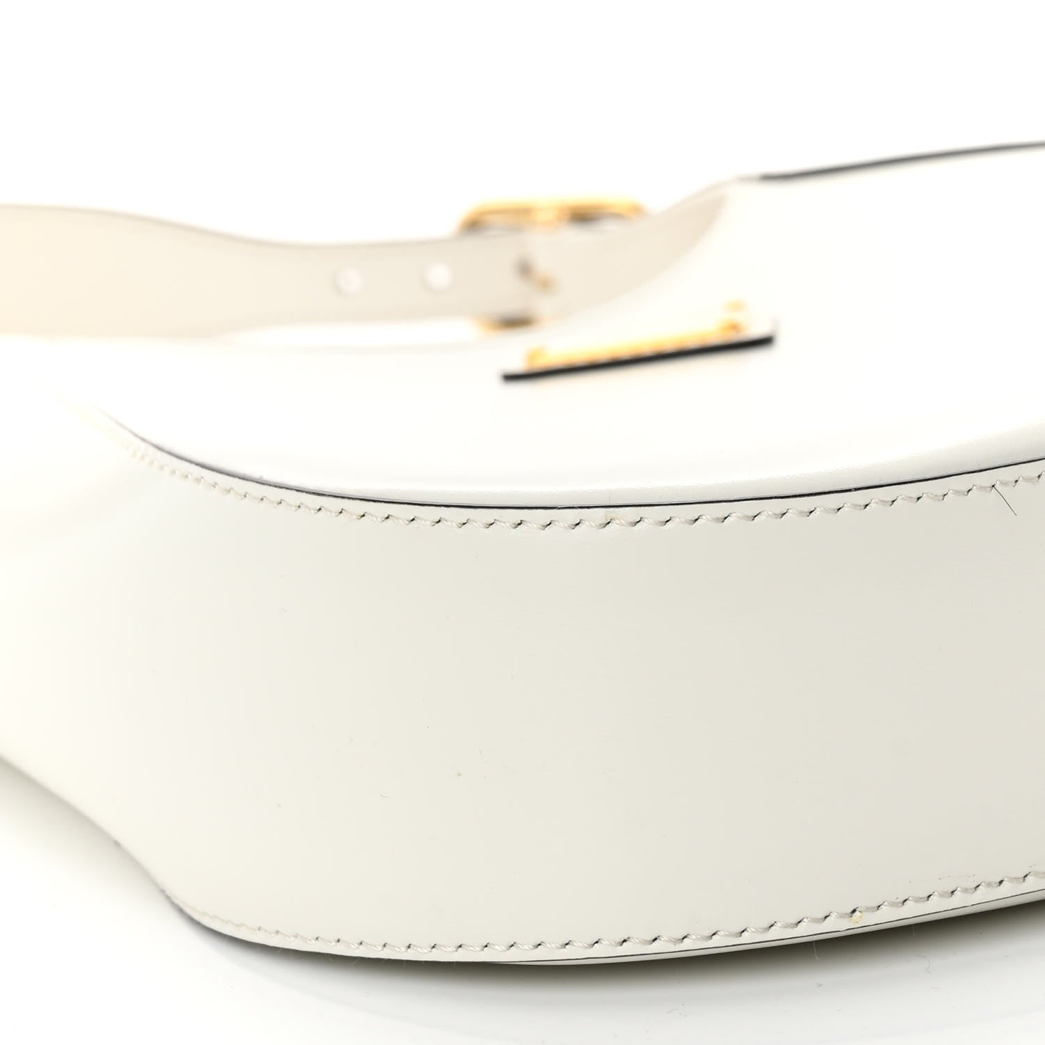 Prada Box Calfskin Shoulder Bag White Black 8 of 9