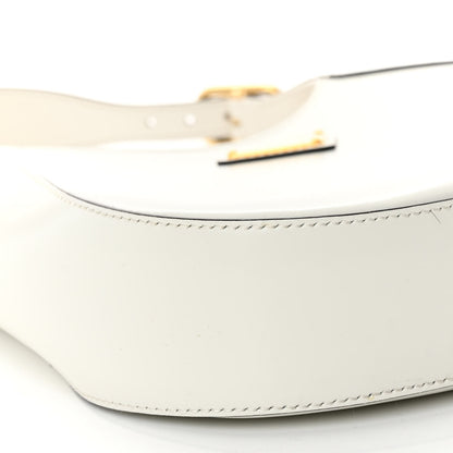 Prada Box Calfskin Shoulder Bag White Black 8 of 9