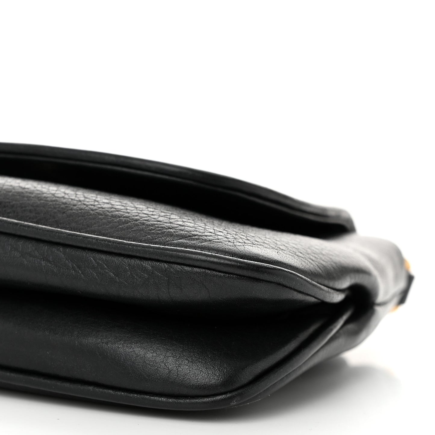 Pebbled Calfskin Small 1973 Chain Shoulder Bag Black