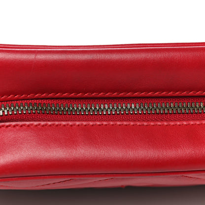 Gucci Calfskin Matelasse Small GG Marmont Chain Shoulder Bag Hibiscus Red 32 of 38