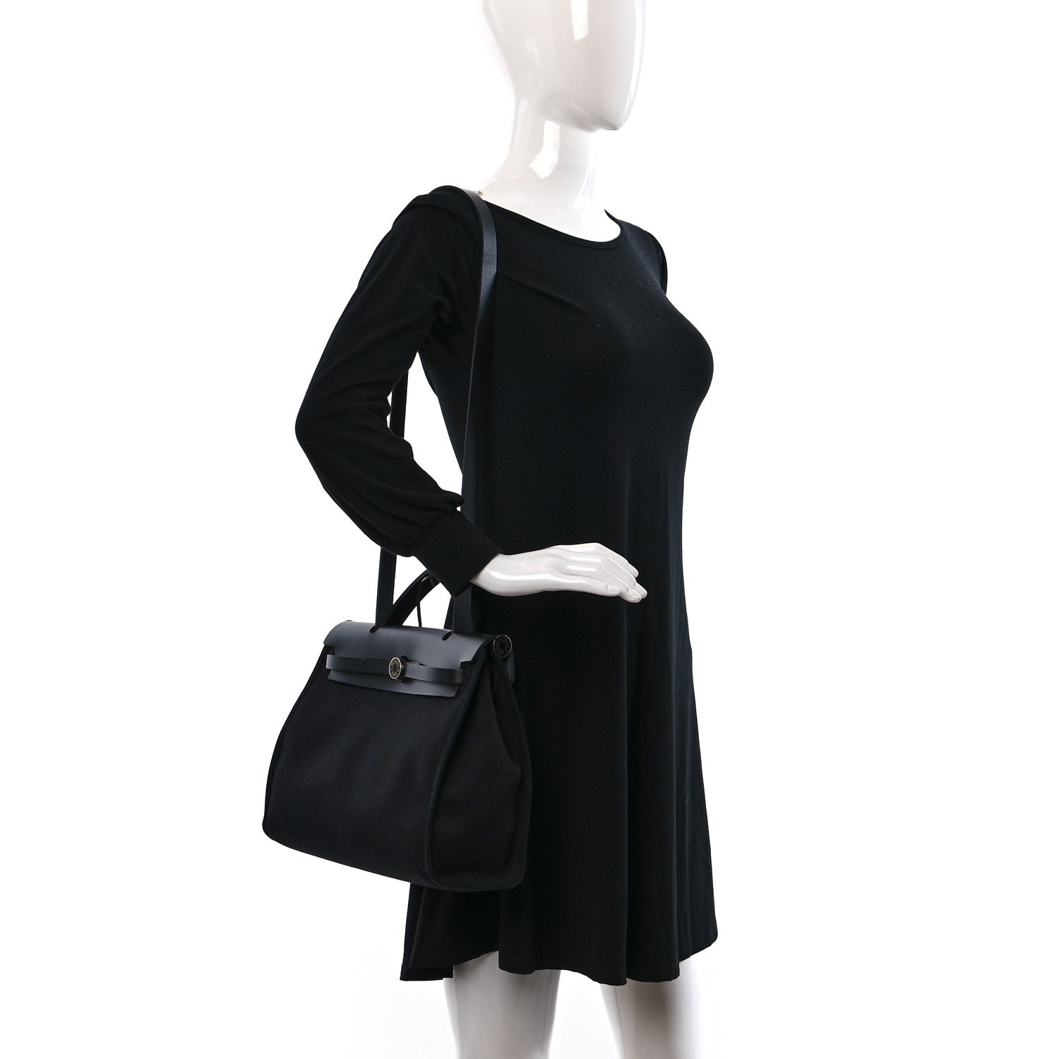 Hermes Toile Vache Hunter Herbag Zip PM 31 Black 2 of 9