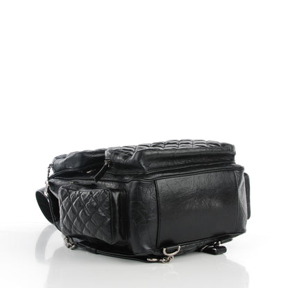 Chanel Calfskin Quilted Casual Rock Backpack Black 4 of 7