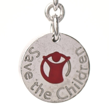 Bulgari Sterling Silver Ceramic Save The Children Pendant Necklace 5 of 13
