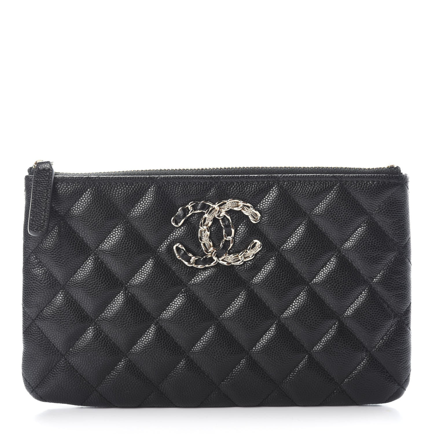 Chanel Caviar Quilted Small French New Wave CC Pouch Black 1 of 7