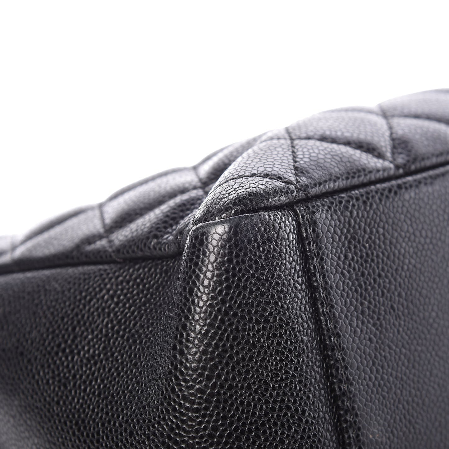 Caviar Quilted Grand Shopping Tote GST Black