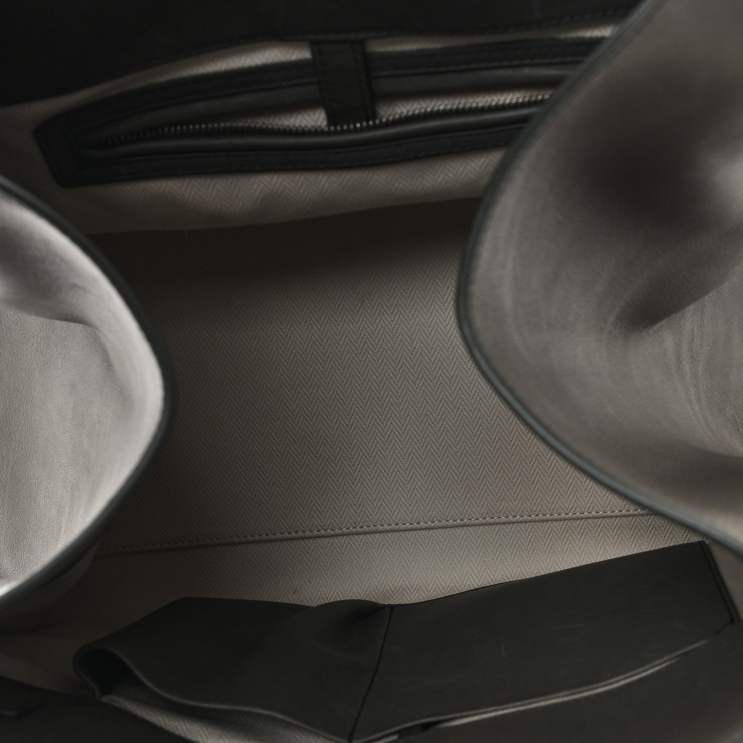The Row Polished Saddle Calfskin Soft Margaux 15 Koala Grey 5 of 10