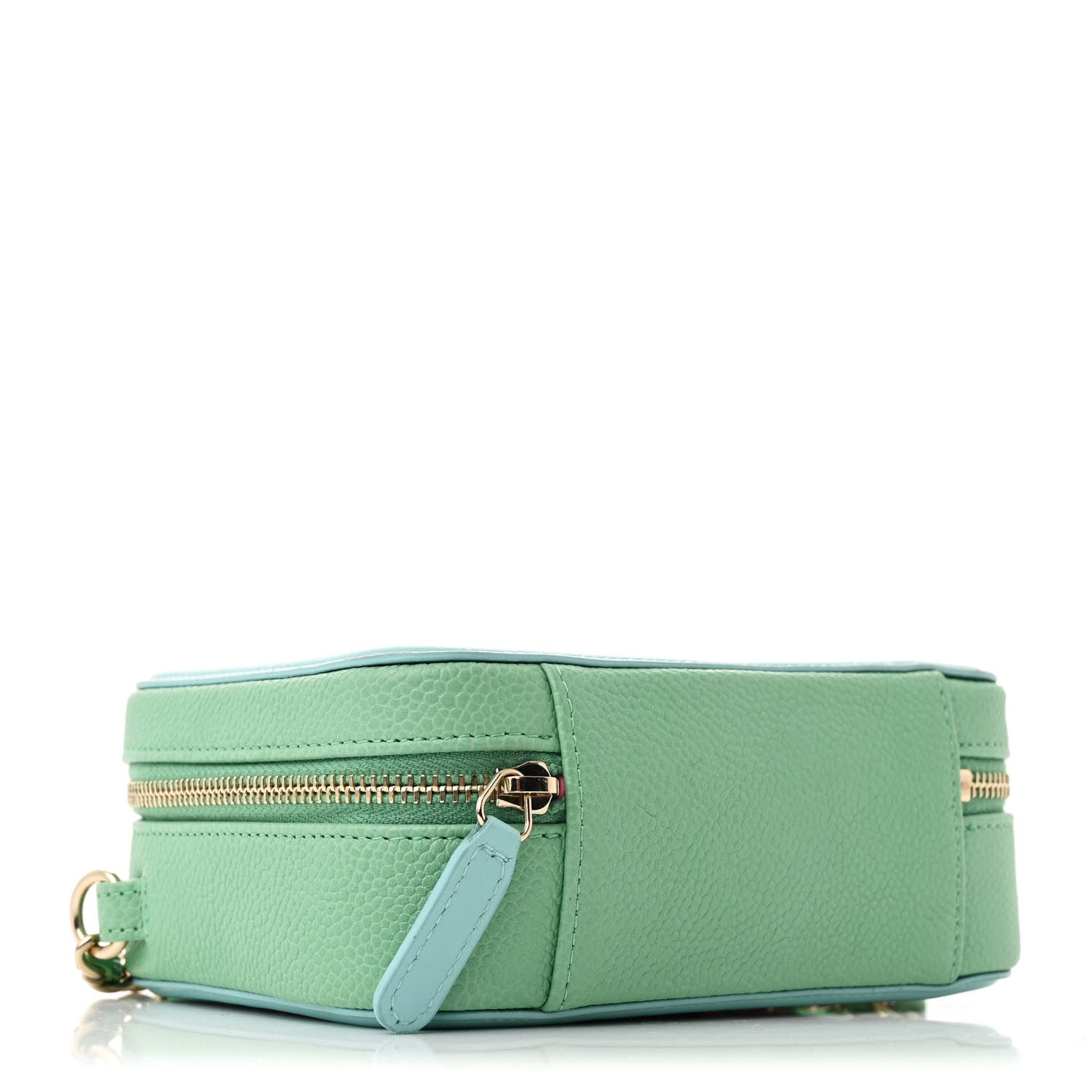 Chanel Caviar Quilted Filigree Vanity Clutch With Chain Pink Light Blue Green 4 of 11
