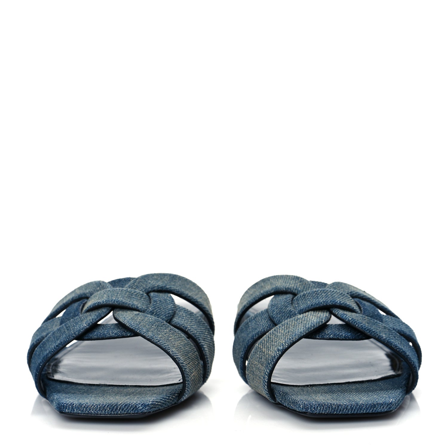 Saint Laurent Denim Tribute 05 Slide Sandals 37 Deep Navy Jeans 2 of 10